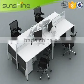 Modern Design Office Workstation For Open Space Aluminum Panel Used Office Partition Wall