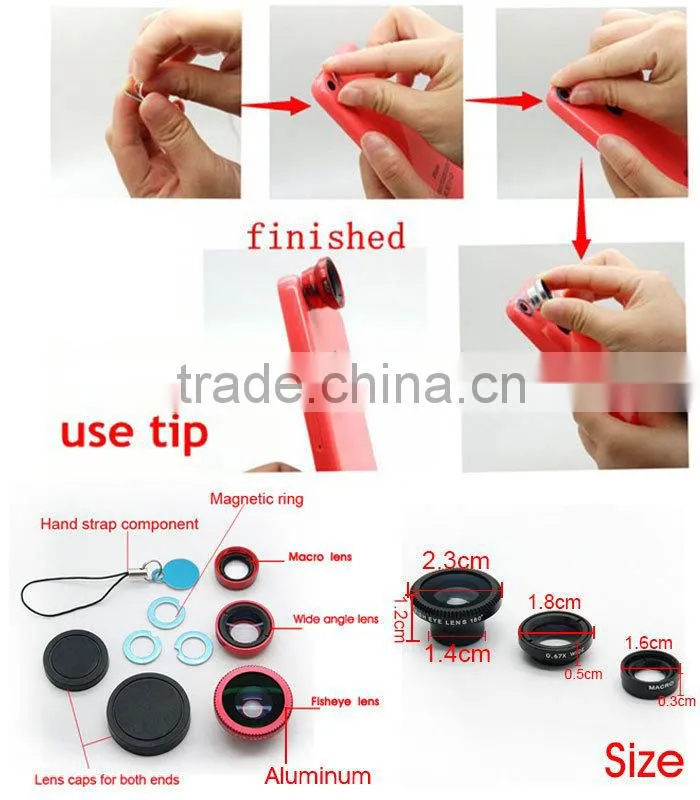 zoom camera lens magnetic 3 in one lens kit for samsung galaxy s4 s5 s6 edge note 3 4 5