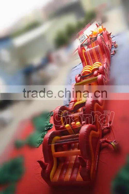 2016 new Dragon giant Obstacle course 3 parts inflatable detached obstacle course for sale