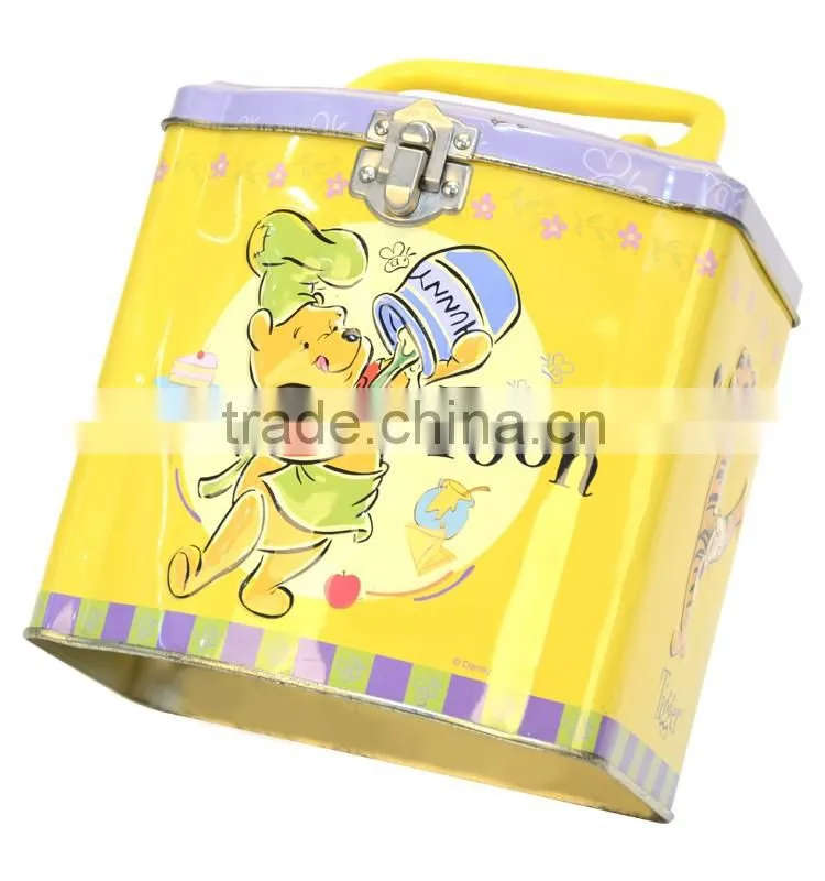 Coin bank box with lock and key for saving money