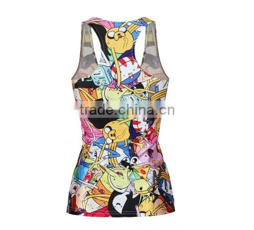 3D Digital Print Womens Vests Tops Singlet Bodycon T-Shirt Tank Top Sleeveless
