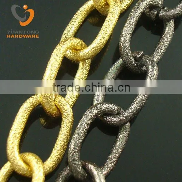 3.4-3.6mm Fashion aluminum chains curb shape with net pattern