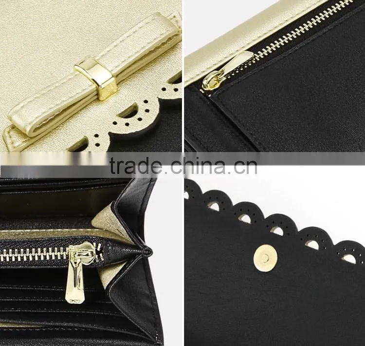Beauty lady bud silk design new model wallet in multi color