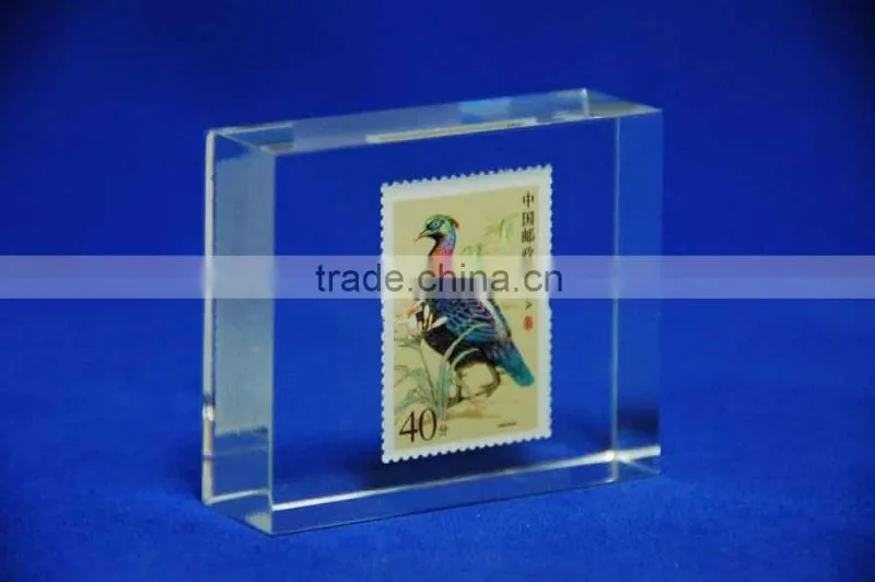 clear acrylic stamp block for display