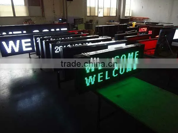 Canada---Programmable DIP moving message panel red outdoor p16/p20/p12/p10 single color led sign display screen board