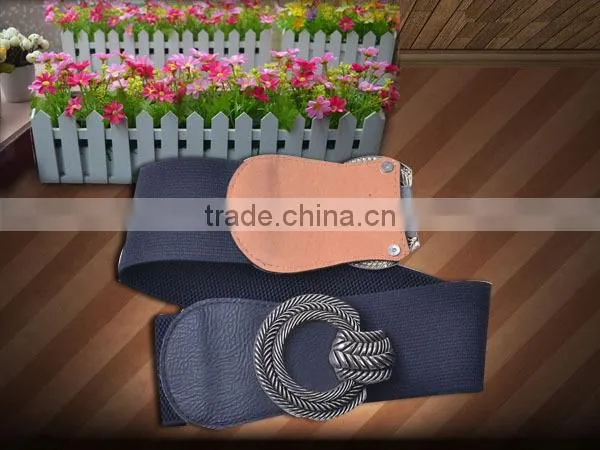 Elastic Belt PU Ending Womens Belt Fashion Belts For Ladys 2015 Polyester Webbing