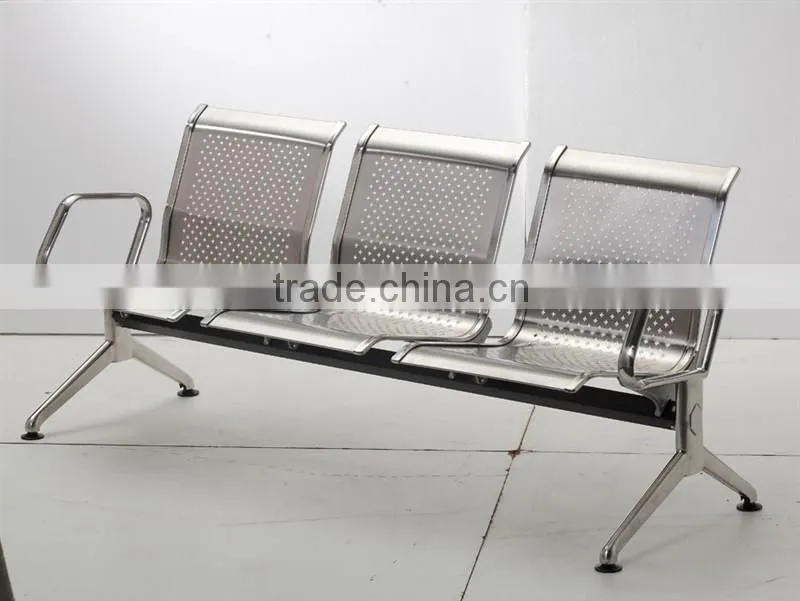 Hot selling 3 seater airport stainless steel waiting chairs