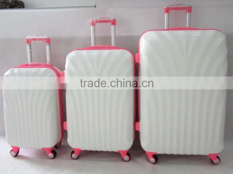 Beautiful eliment shinny ABS+PC fashion trolley luggage
