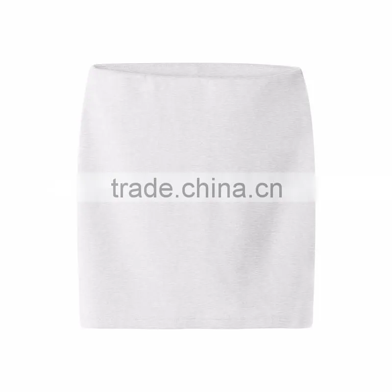 2016 Elegant and simple pure color high elastic ladies skirts