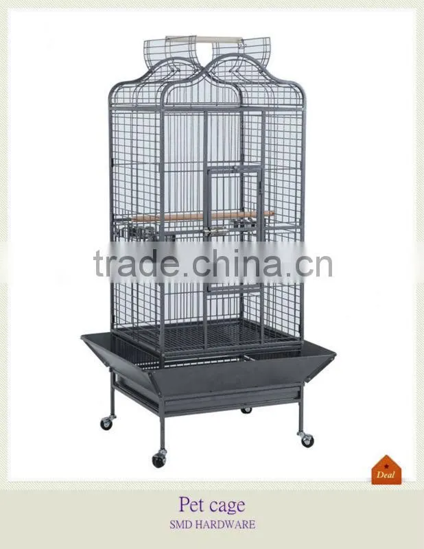 Wrought iron antique square flight bird cage