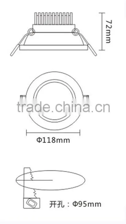 3w-24w Unique design directly install integrated down lighting LED modern ceiling lamp