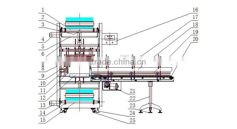 Pet plastic bottle shrink packing machine