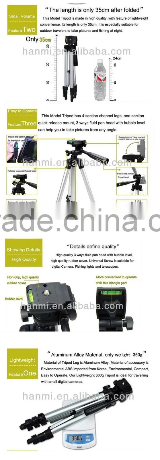 Flexible Metal Hot Selling Photographic Tripod