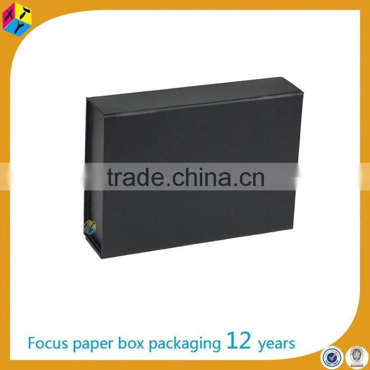 black magnetic closure gift packaging folderable boxes