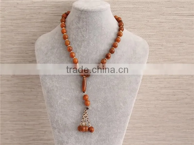 New design red color acrylic beads necklace women necklace jewerly