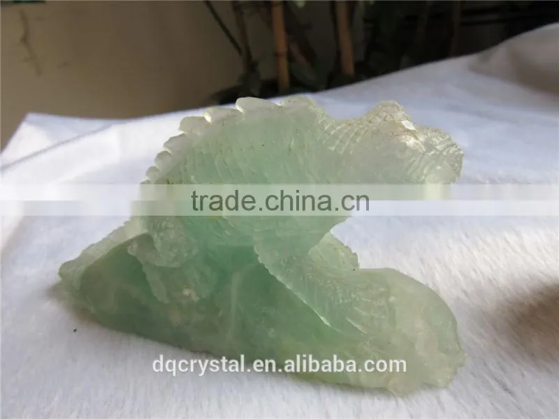 2015 best seller green fluorite lizard carving gifts decoration