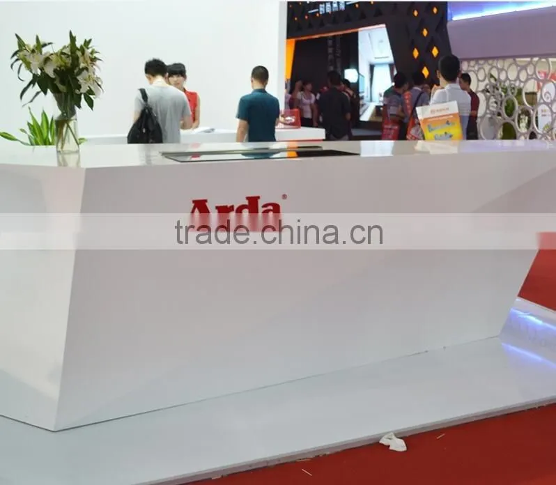 Good quality solid surface reception desk,L shape reception desk,white reception desk,solid surface countertop