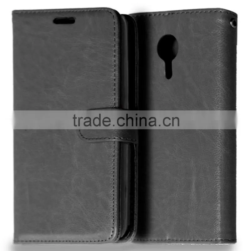 Mobile Phone PU Leather Flip Card-slot Case for Meizu MX5