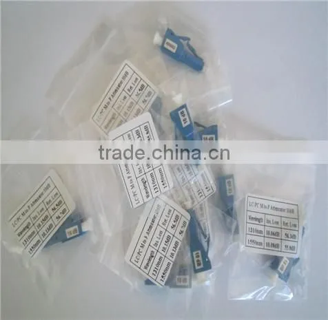 LC upc female to male 5dB fiber optic Attenuator, LC upc 5dB plug Fiber Optic Attenuator