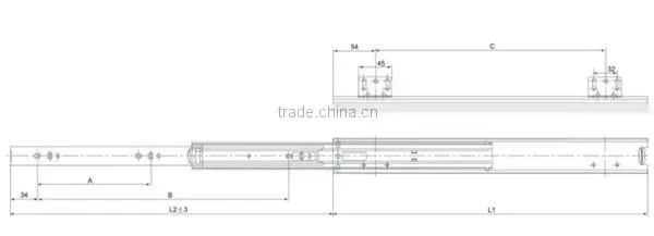 Soft-Closing Drawer Runners Slides YD-HG451