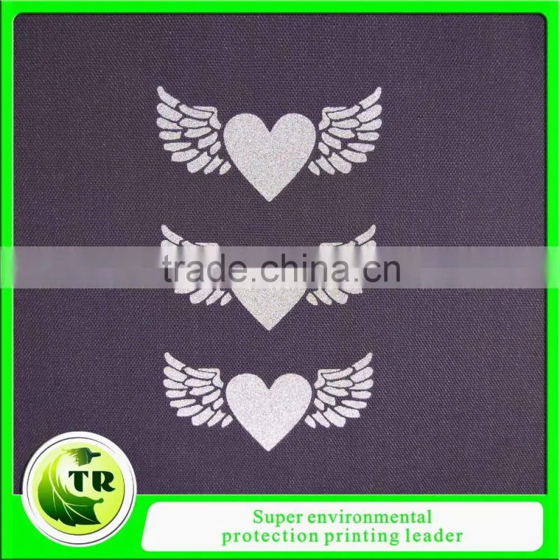 silicon reflective transfer printed logo label for uniform clothing