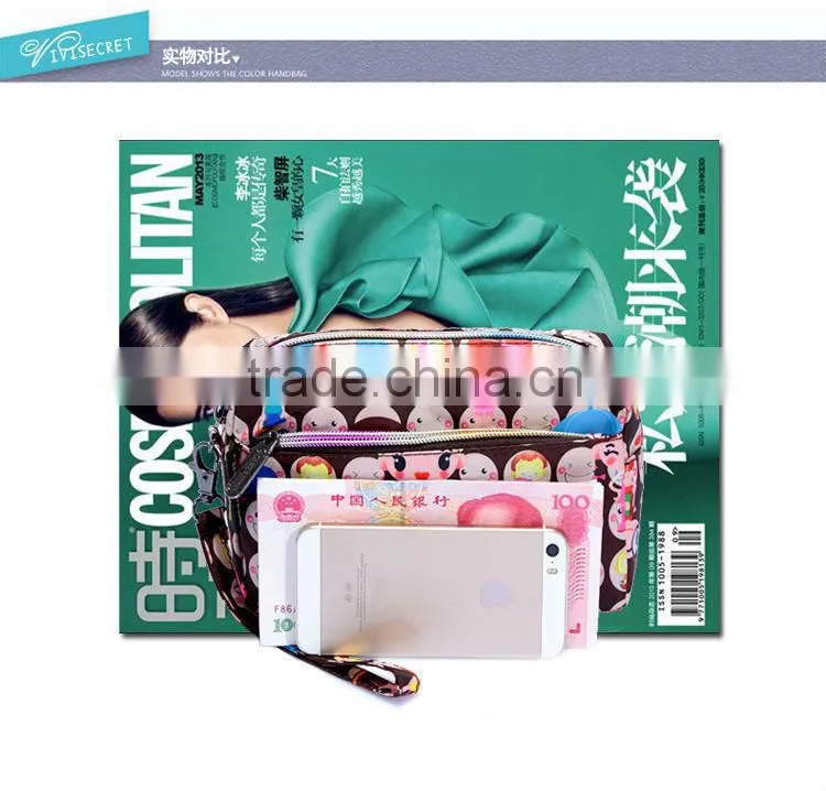 2015 New design travel nylon luxury lady purses and wallets