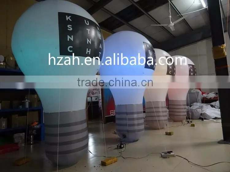 Giant Inflatable Standing Lamp Bulb for Advertising Decoration