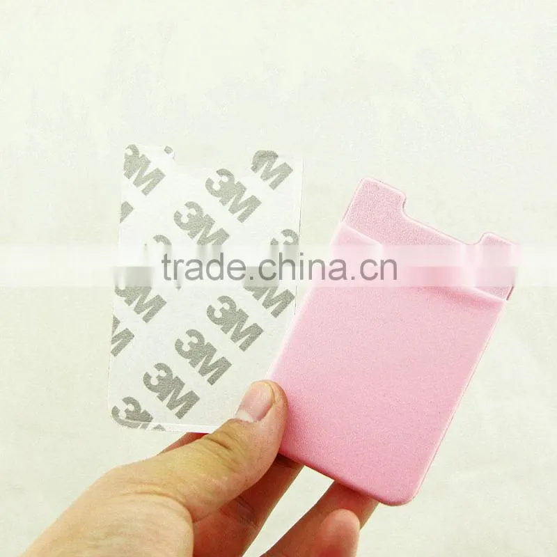 cheap 3m sticker microfiber card wallet, mobile phone wallet case