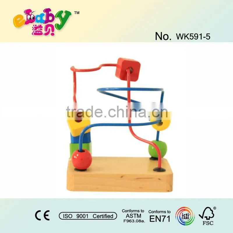 wire labyrinth, wooden beads toys