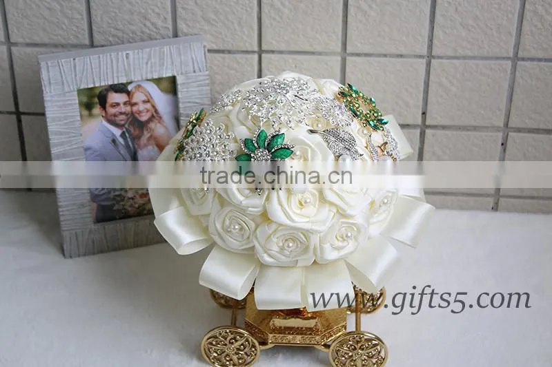 Elegant high end white wedding bouquets