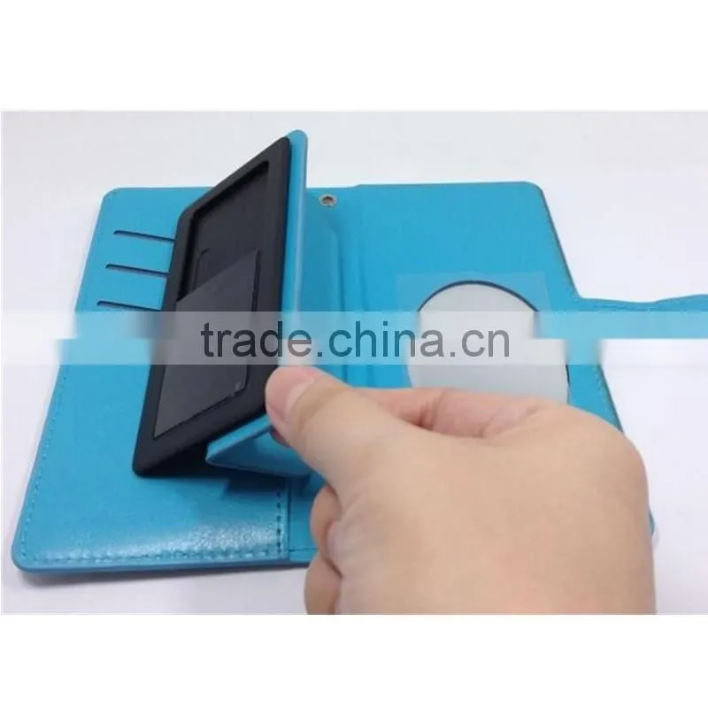 universal flip leather phone cover case with mirror for apple iphone 7 7 plus 7+ 6 6 plus 6+ 5 5s se 4