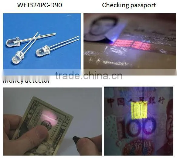 365nm DIP Encapsulation UV LED for Money Detector
