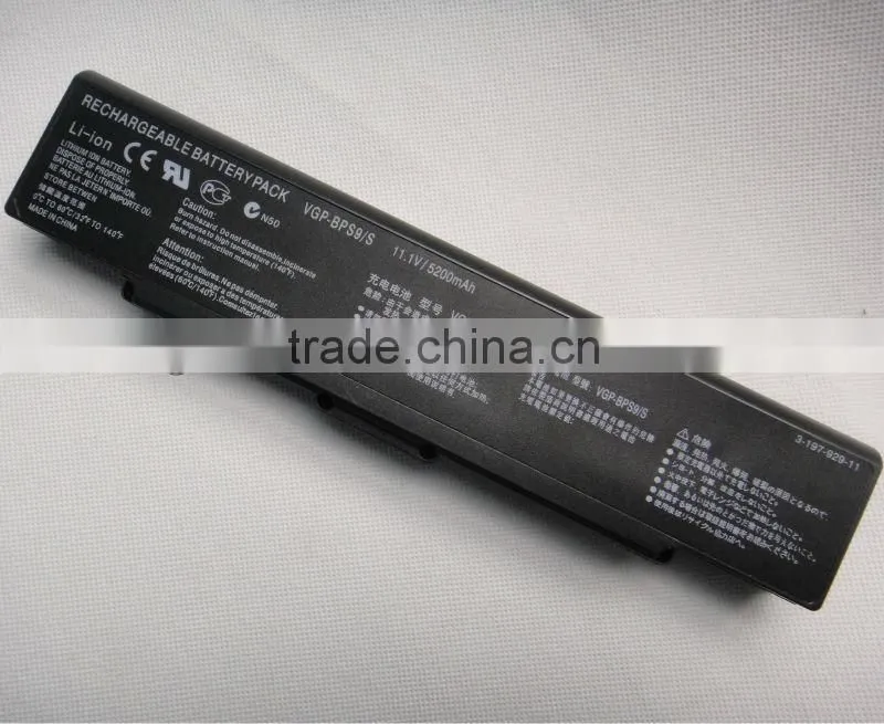 generic Notebook battery factory fit for VGP-BPS9A VGN-CR13Sony VGN-CR15