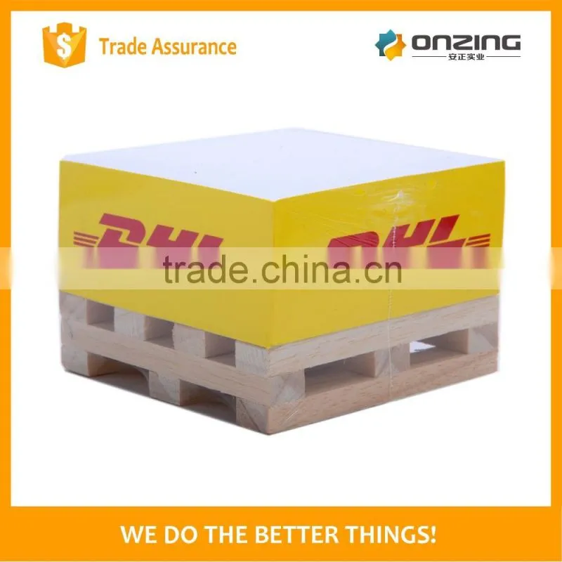 Low price memo cube with wooden pallet exported to australia&dubai