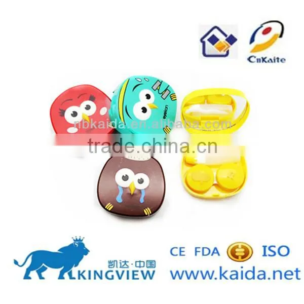 A-8067 fashion and bird red contact lens case