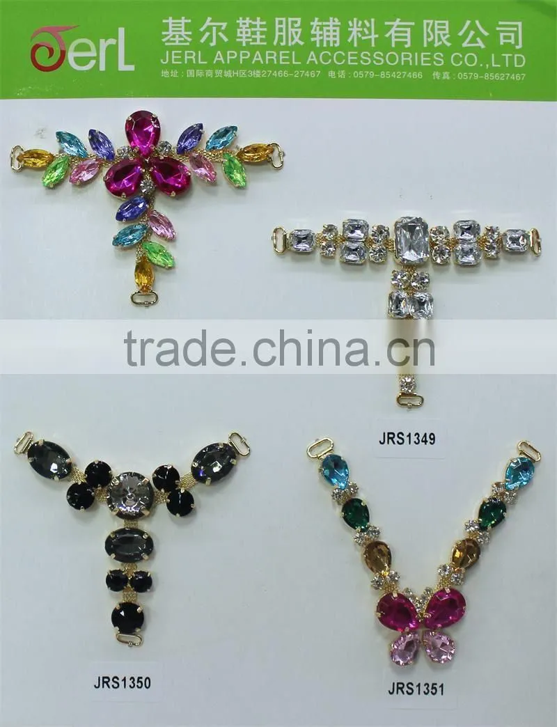 lady shoe buckle with rhinestone