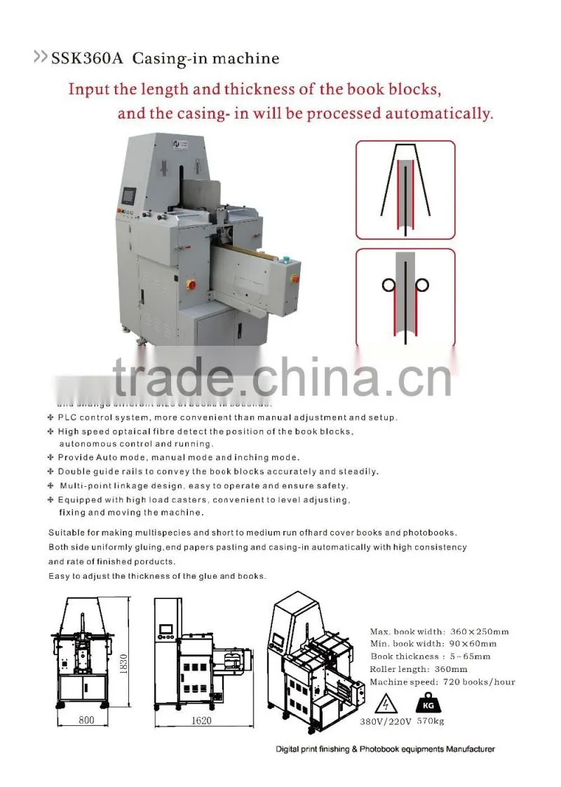 Hardcover Casing-in Machine Case in Machine SSK360B