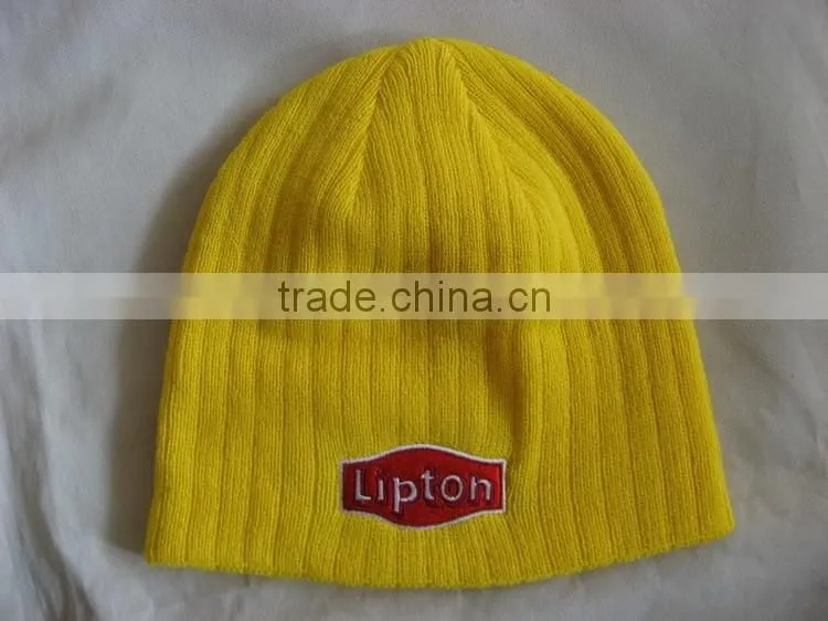 yellow minion knit slouchy beanie hat
