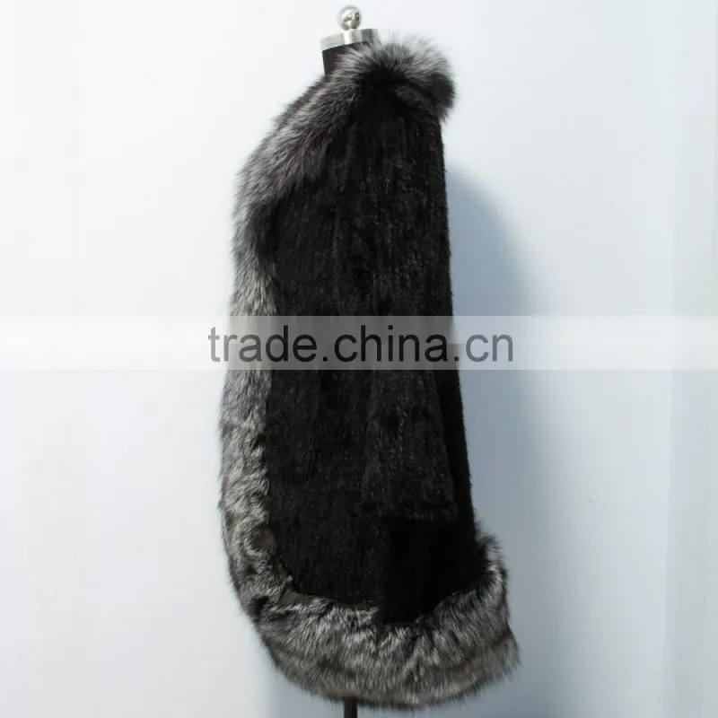 Fashion genuine knitted mink fur coat for women MC08