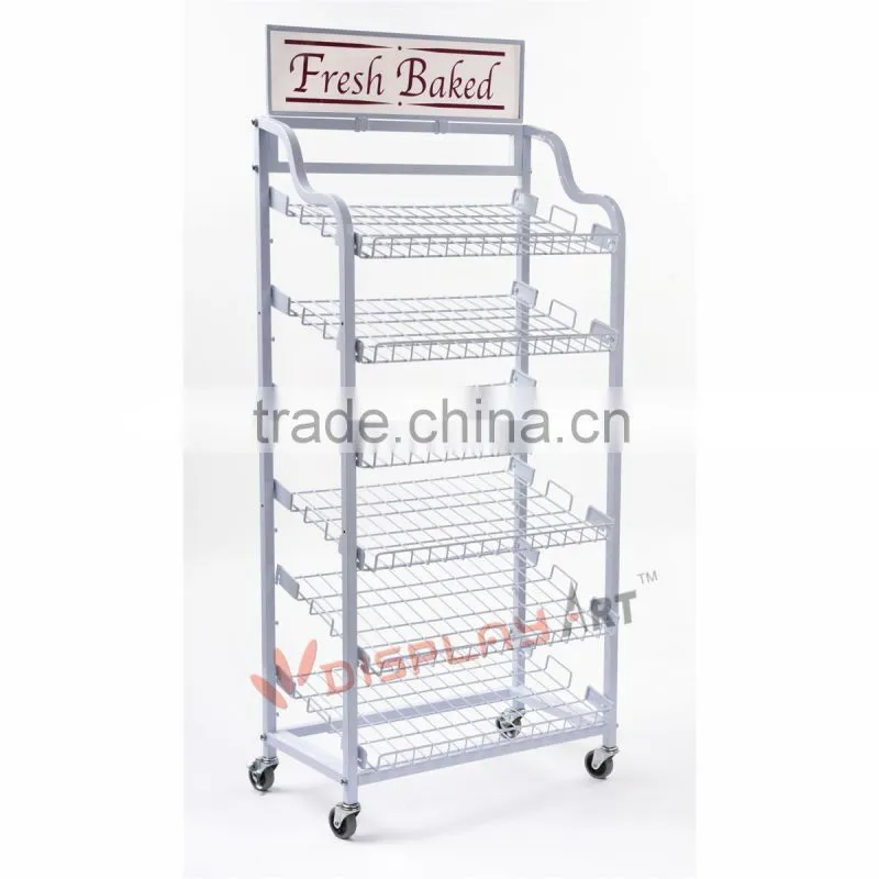 4 Shelves Bakery Display Rack