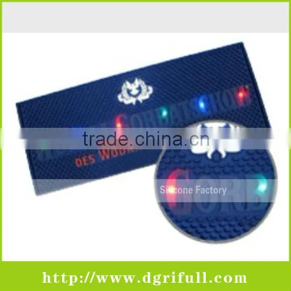 LED custom rubber bar mat