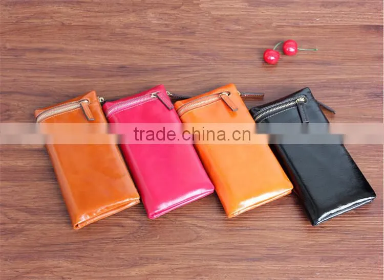 Real leather wallet genuine cowhide leather wallet Wholesale bulk lady leather purse
