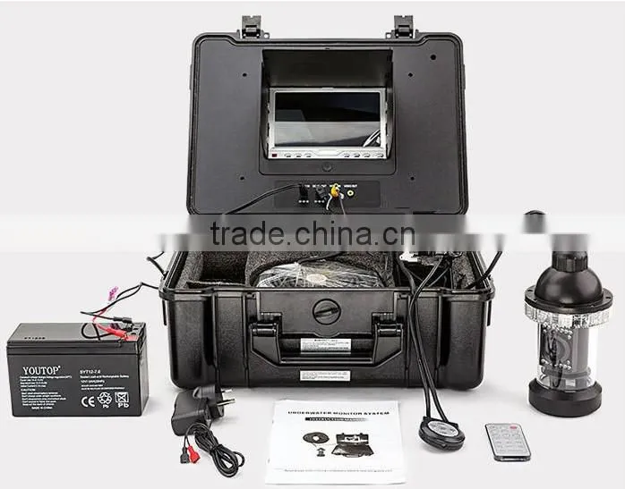 CCTV Underwater 7"LCD Screen 1/3 SONY EFFIO 420 TVL Camera with DVR and 20m Cable Rotate at 360 Degree