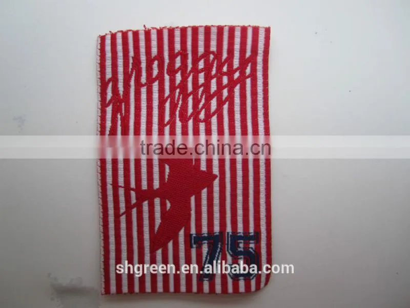 custom flag design woven patch with sewing lines