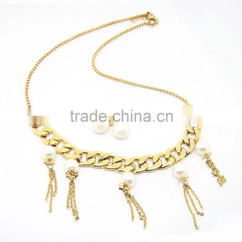 Alibaba Gold Chain Tassel Stainless Steel Chain Necklace Designs