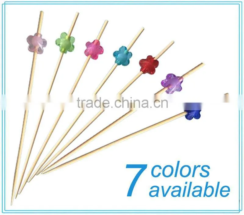2016 hot sales Bamboo stick with decoration / Round bamboo sticks
