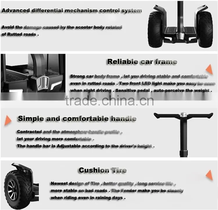 off road kick scooter 1000w / off road self balancing scooter with big wheel / self balancing scooter off road high speed