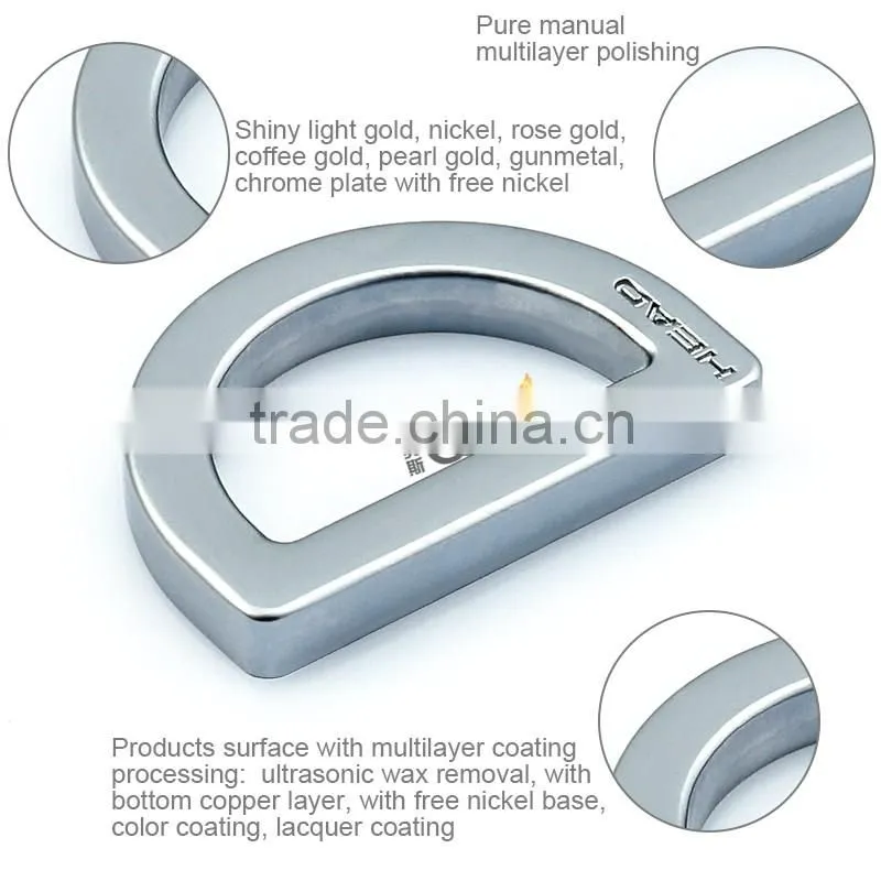 Custom handbag metal d ring with engraved logo