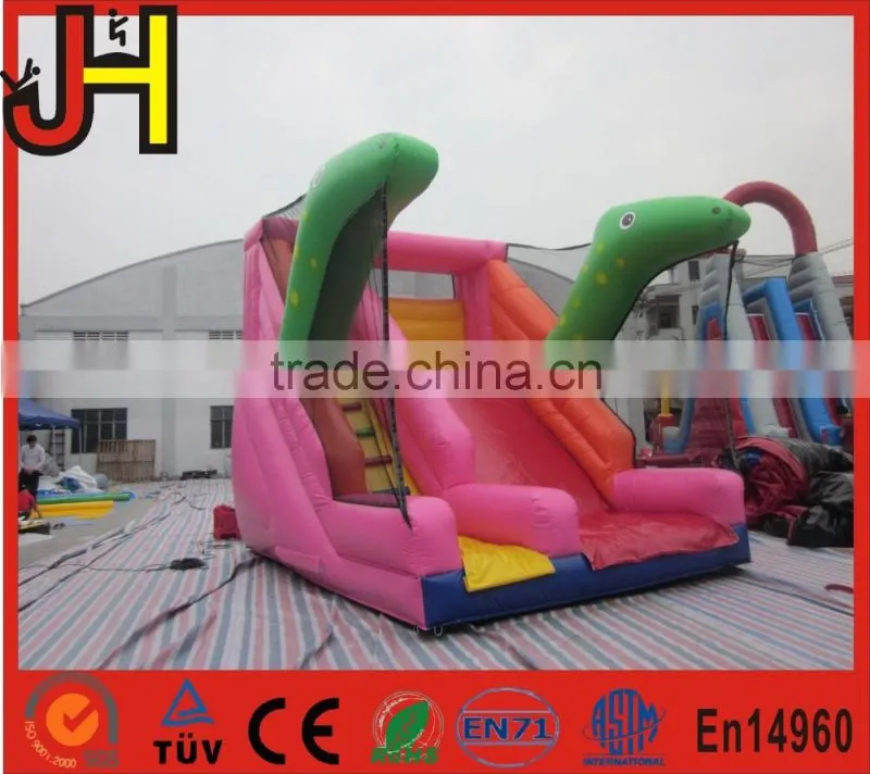 New design cheap price dinosaur inflatable slide for sale