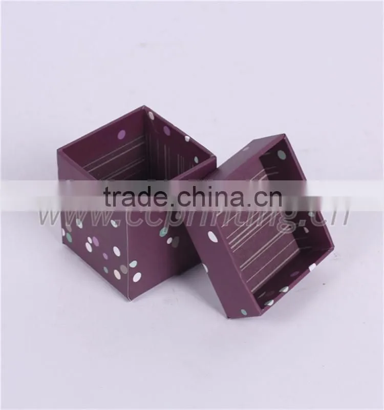 Colorful customized cardboard fashion design paper box with lid